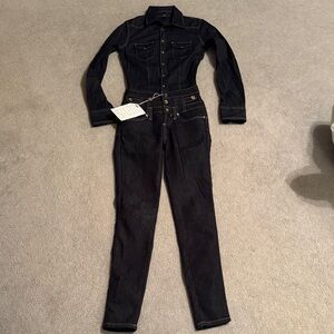 Elegant Dark Blue LIU-JO Women’s Denim Jumpsuit size 25 NWT